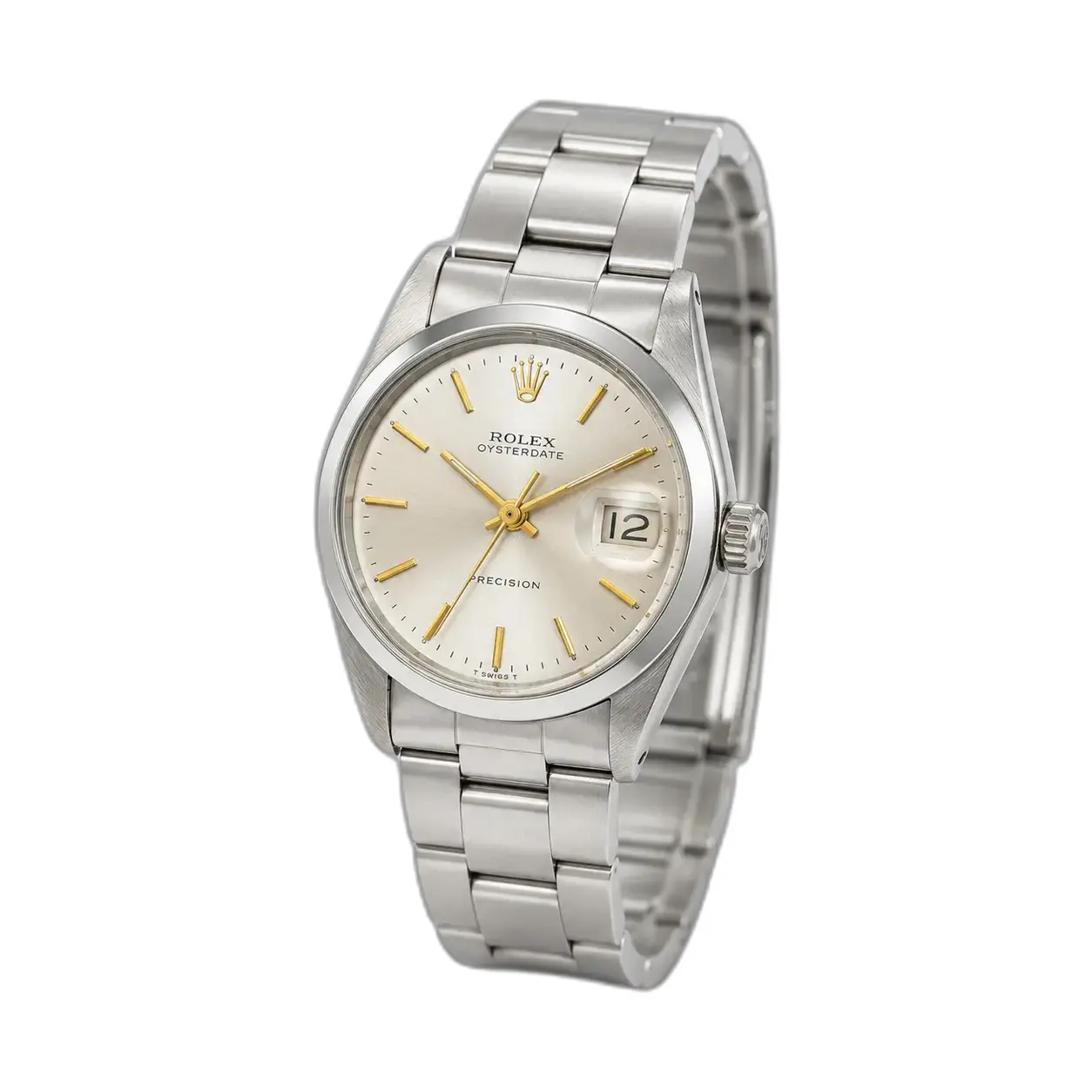 Rolex Oysterdate Precision, vista a tre quarti